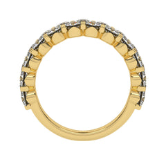 2 CT. Lab Created Diamond Double Row Half Eternity band