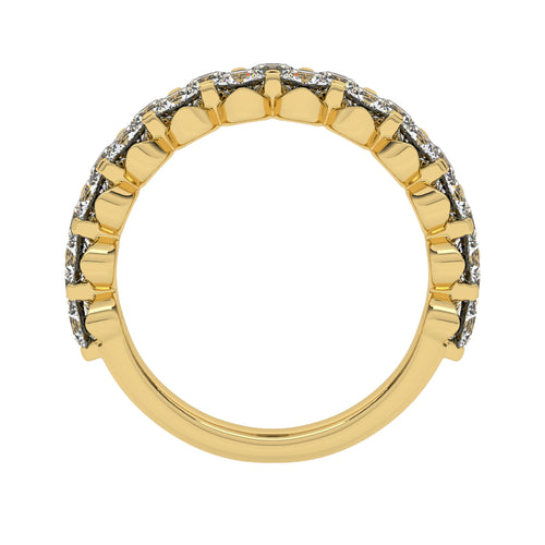 2 CT. Lab Created Diamond Double Row Half Eternity band