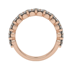 2 CT. Lab Created Diamond Double Row Half Eternity band