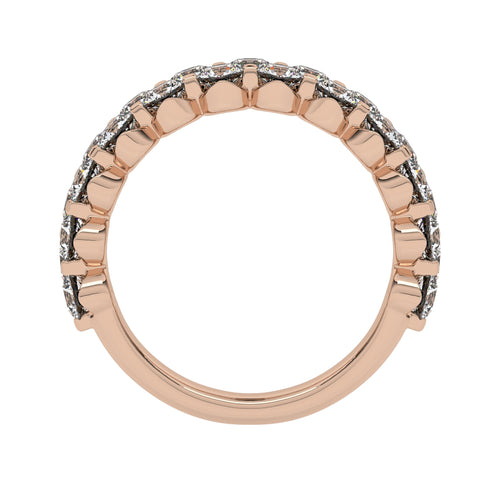 2 CT. Lab Created Diamond Double Row Half Eternity band