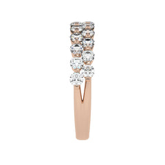1 CT. Lab Created Diamond Double Row Half Eternity band
