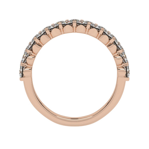 1 CT. Lab Created Diamond Double Row Half Eternity band