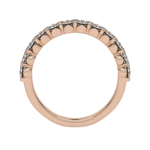 1 CT. Lab Created Diamond Double Row Half Eternity band