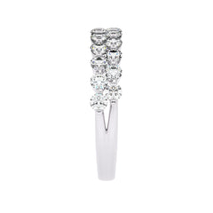 1 CT. Lab Created Diamond Double Row Half Eternity band