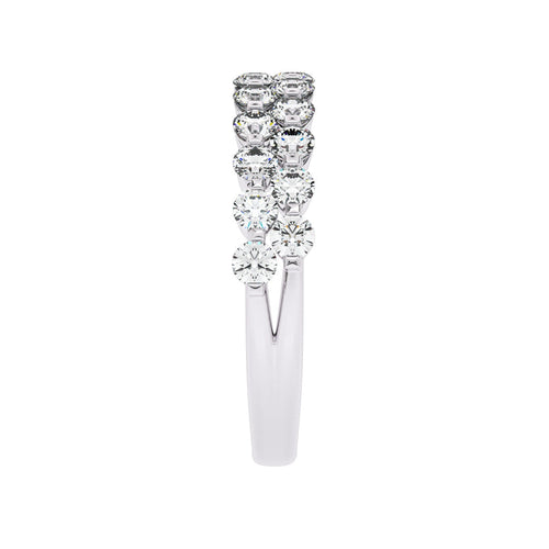 1 CT. Lab Created Diamond Double Row Half Eternity band