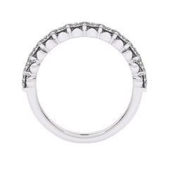 1 CT. Lab Created Diamond Double Row Half Eternity band