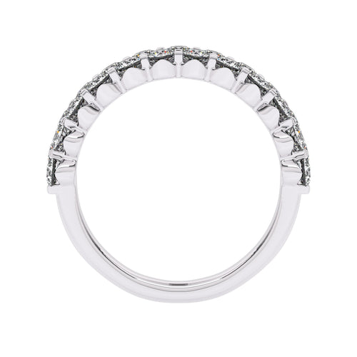 1 CT. Lab Created Diamond Double Row Half Eternity band