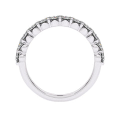 1 CT. Lab Created Diamond Double Row Half Eternity band