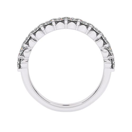 1 CT. Lab Created Diamond Double Row Half Eternity band
