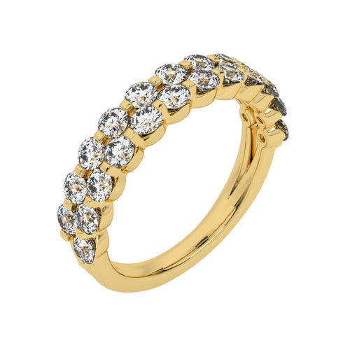 1 CT. Lab Created Diamond Double Row Half Eternity band