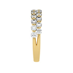1 CT. Lab Created Diamond Double Row Half Eternity band