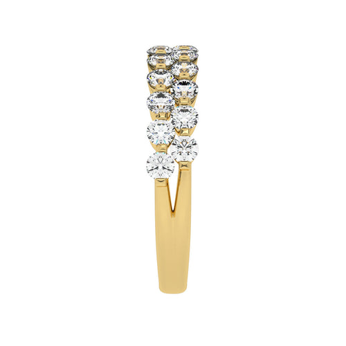 1 CT. Lab Created Diamond Double Row Half Eternity band