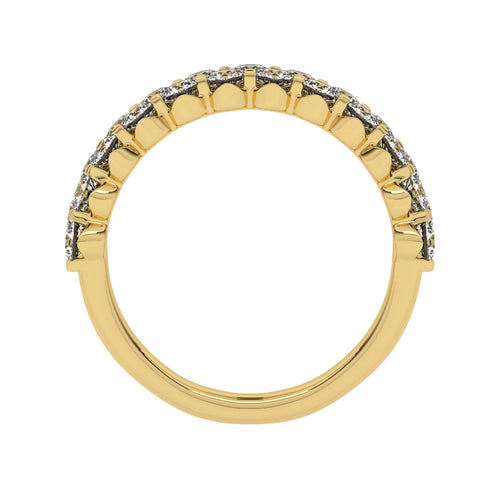 1 CT. Lab Created Diamond Double Row Half Eternity band
