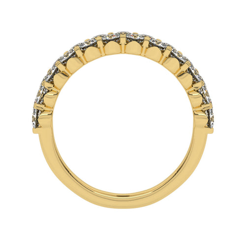1 CT. Lab Created Diamond Double Row Half Eternity band