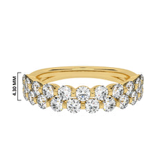 1 CT. Lab Created Diamond Double Row Half Eternity band
