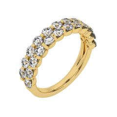 1 CT. Lab Created Diamond Double Row Half Eternity band
