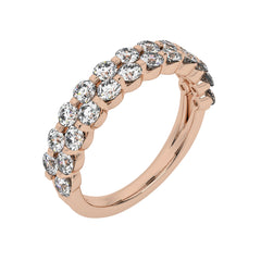 1 CT. Lab Created Diamond Double Row Half Eternity band