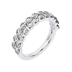 1 CT. Lab Created Diamond Double Row Half Eternity band