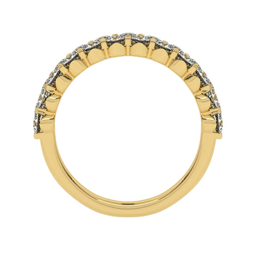 1 CT. Lab Created Diamond Double Row Half Eternity band