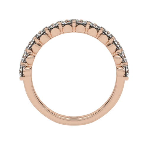1 CT. Lab Created Diamond Double Row Half Eternity band