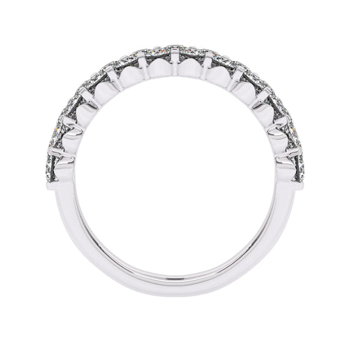 1 CT. Lab Created Diamond Double Row Half Eternity band