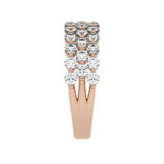 1 1/2 CT. Lab Created Diamond Tripple Row Half Eternity band