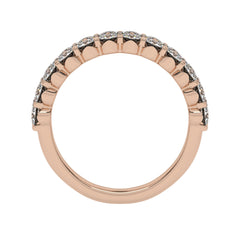 1 1/2 CT. Lab Created Diamond Tripple Row Half Eternity band