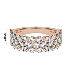 1/2 CT. Lab Created Diamond Single Row Half Eternity band