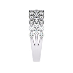 1 1/2 CT. Lab Created Diamond Tripple Row Half Eternity band
