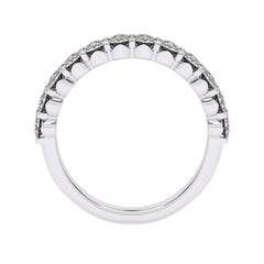 1 1/2 CT. Lab Created Diamond Tripple Row Half Eternity band