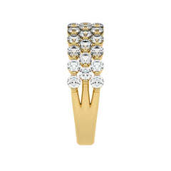 1 1/2 CT. Lab Created Diamond Tripple Row Half Eternity band