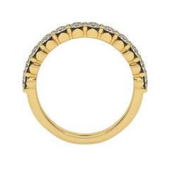 1 1/2 CT. Lab Created Diamond Tripple Row Half Eternity band