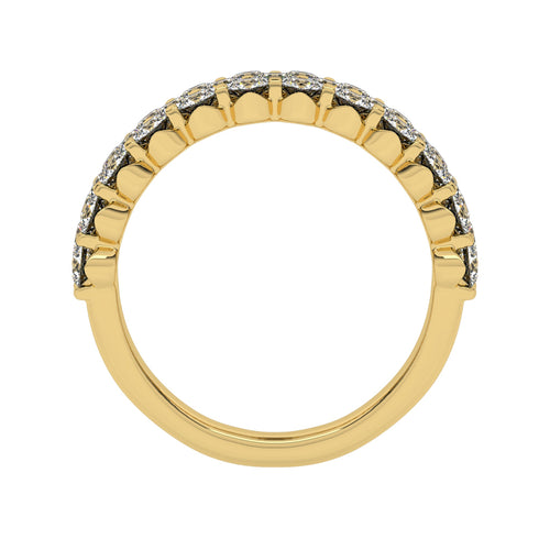 1 1/2 CT. Lab Created Diamond Tripple Row Half Eternity band