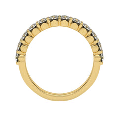 1 1/2 CT. Lab Created Diamond Tripple Row Half Eternity band