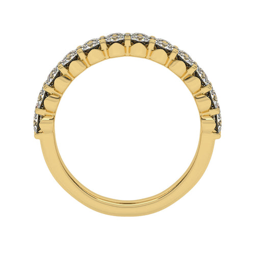 1 1/2 CT. Lab Created Diamond Tripple Row Half Eternity band