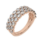1 1/2 CT. Three Row Half Eternity band
