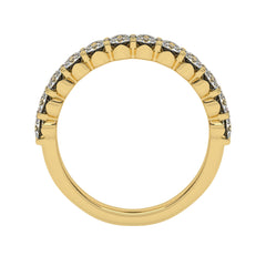 1 1/2 CT. Lab Created Diamond Tripple Row Half Eternity band