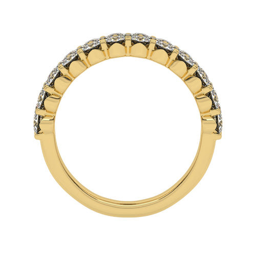 1 1/2 CT. Lab Created Diamond Tripple Row Half Eternity band