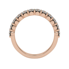 1 1/2 CT. Lab Created Diamond Tripple Row Half Eternity band