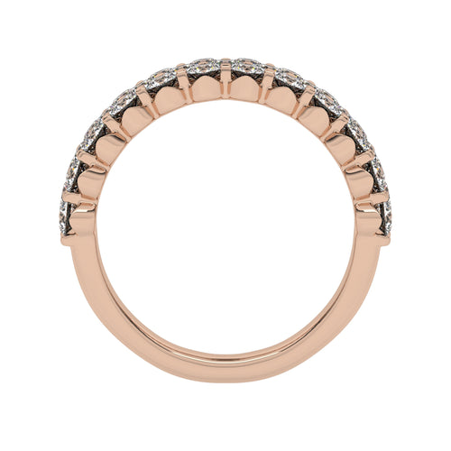 1 1/2 CT. Lab Created Diamond Tripple Row Half Eternity band