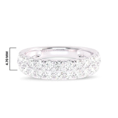 1 1/4 CT Double Row Lab Created Diamond Eternity Band Ring