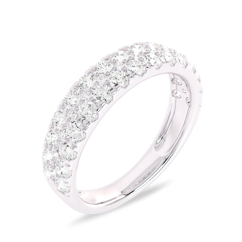 1 1/4 CT Double Row Lab Created Diamond Eternity Band Ring