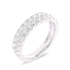 1 1/4 CT Double Row Lab Created Diamond Eternity Band Ring