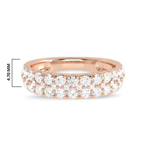 1 1/4 CT Double Row Lab Created Diamond Eternity Band Ring
