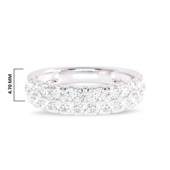 1 1/4 CT Double Row Lab Created Diamond Eternity Band Ring