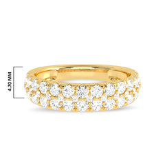 1 1/4 CT Double Row Lab Created Diamond Eternity Band Ring