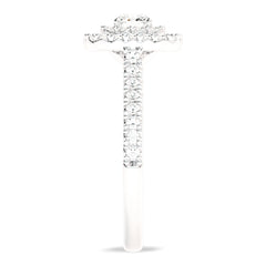 1 CT. Regal Majesty Cushion Cut Double Halo Lab Created Diamond Ring