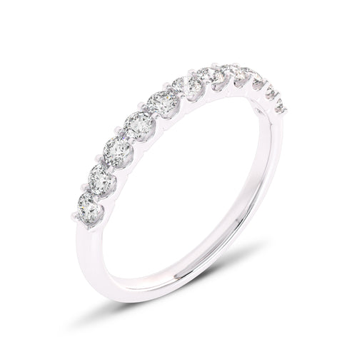 1/2 CT. Lab Created Diamond Single Row Half Eternity band