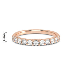 1/2 CT. Lab Created Diamond Single Row Half Eternity band