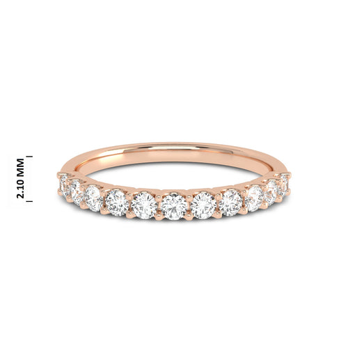1/2 CT. Lab Created Diamond Single Row Half Eternity band